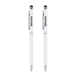 Pluma Stylus BRobotix 6000397 - Tinta Negra - Punta de Goma - 2 Piezas - Blanca - 6000397 Pluma Stylus BRobotix 6000397 - Tinta Negra - Punta de Goma - 2 Piezas - Blanca - 6000397