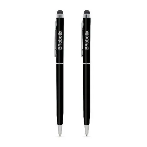 Pluma Stylus BRobotix 6000403 - Tinta Negra - Punta de Goma - 2 Piezas - Negra - 6000403 Pluma Stylus BRobotix 6000403 - Tinta Negra - Punta de Goma - 2 Piezas - Negra - 6000403