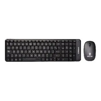 Kit de Teclado y Mouse BRobotix 6000618 - Inalámbrico - USB - Multimedia - Español - Negro - 6000618