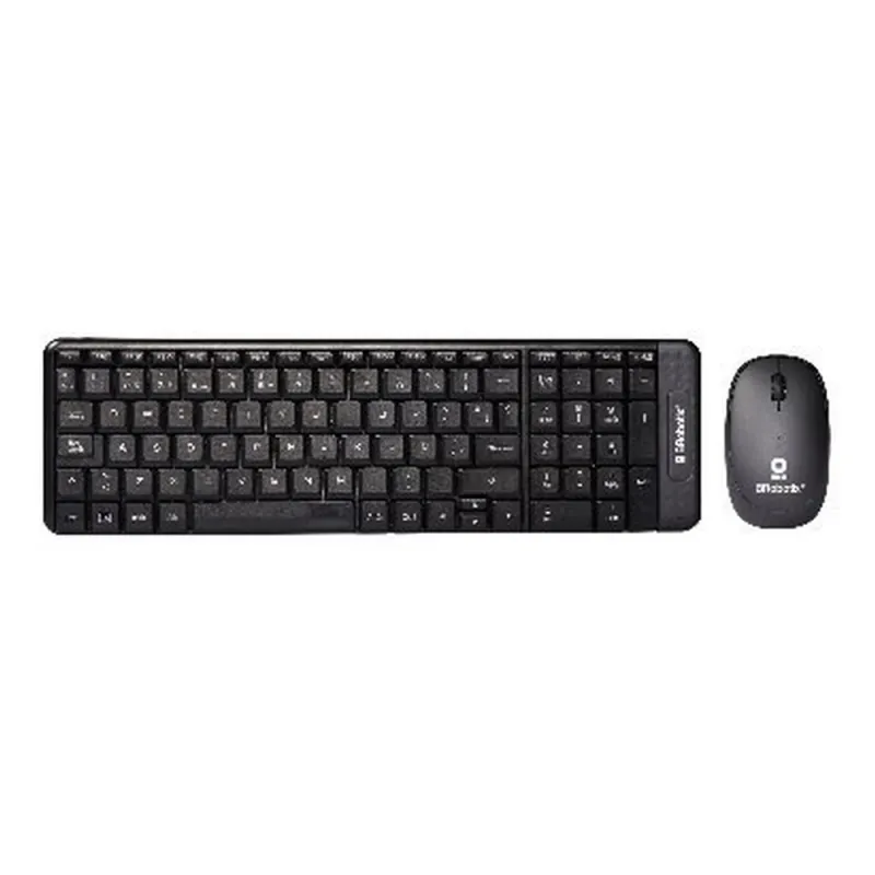 Kit de Teclado y Mouse BRobotix 6000618 - Inalámbrico - USB - Multimedia - Español - Negro - 6000618