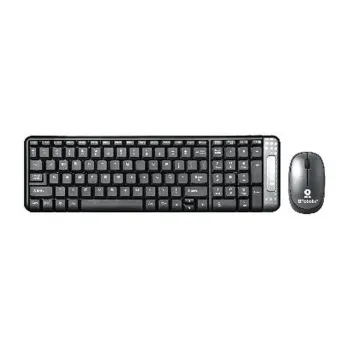 Kit de Teclado y Mouse BRobotix 6000625 - Inalámbrico - USB - Multimedia - Español - Gris - 6000625