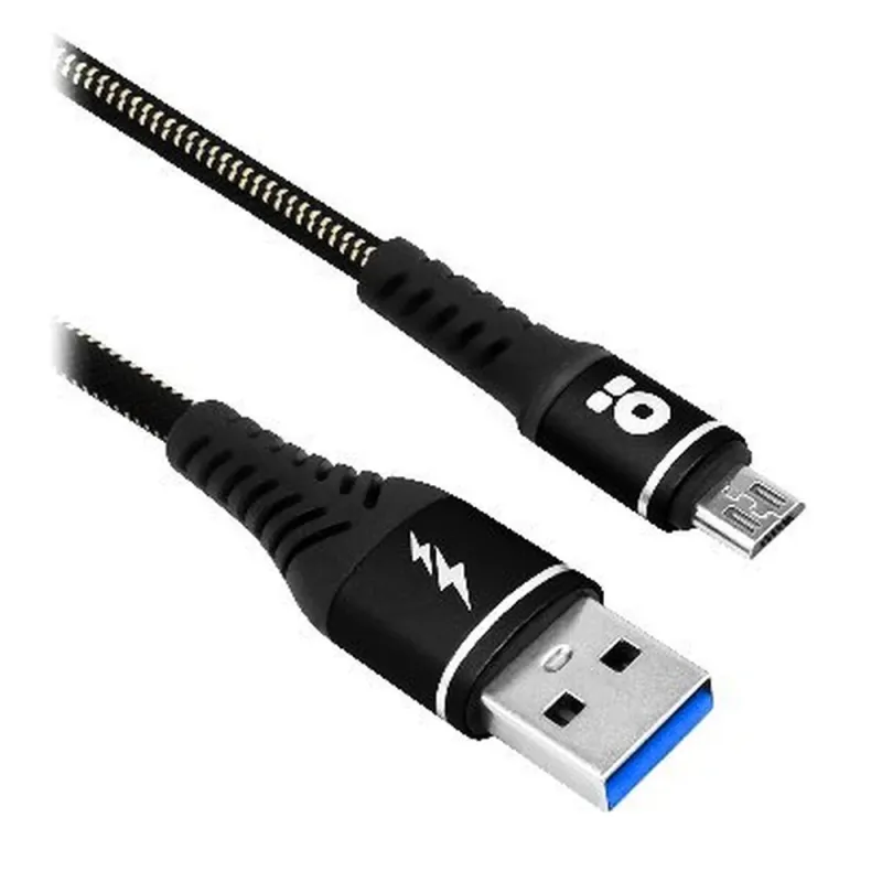 Cable USB BRobotix 6000724 - USB A a USB Micro B - 1 M - Denim - Negro - 6000724
