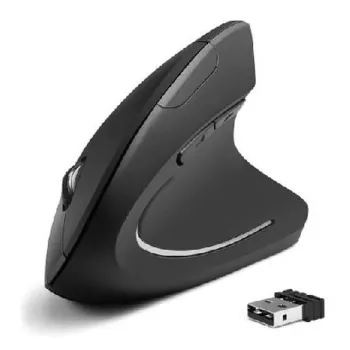 Mouse BRobotix 6000816 - Inalámbrico - 6 Botones - Negro - 6000816