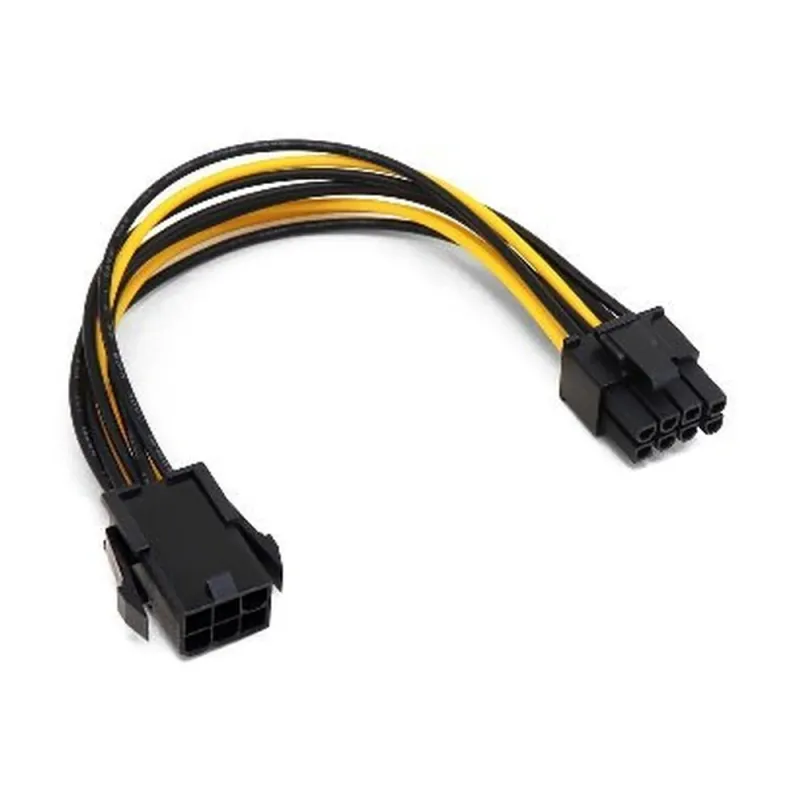 Cable Interno de Alimentación BRobotix 6001431 - Adaptador PCI Express 6 Pines a 8 Pines - 16cm - 6001431