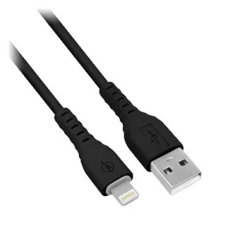 Cable BRobotix 6001752- USB-A a Lightning - 1 m - Negro - 6001752