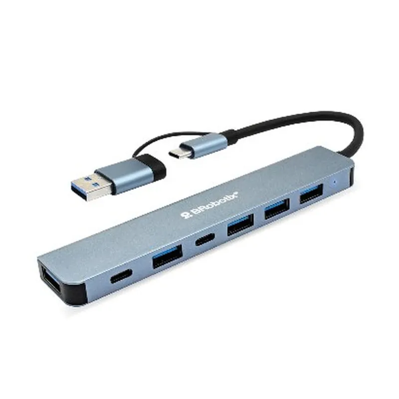 Docking Station BRobotix 6005446 - USB-A/USB-C - Plata - 6005446
