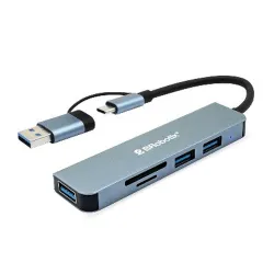 Docking Station BRobotix 6005453 - USB/SD/Micro SD - Plata - 6005453 Docking Station BRobotix 6005453 - USB/SD/Micro SD - Plata - 6005453