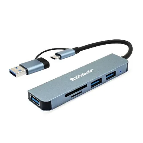 Docking Station BRobotix 6005453 - USB/SD/Micro SD - Plata - 6005453