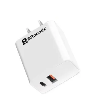 Cargador de Pared BRobotix 6005552 - 38W - USB-C/USB-A - Blanco - 6005552