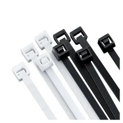 Cincho BRobotix 6006566 - 15cm - Nylon - Negro y Blanco - 200 Piezas - 6006566 Cincho BRobotix 6006566 - 15cm - Nylon - Negro y Blanco - 200 Piezas - 6006566