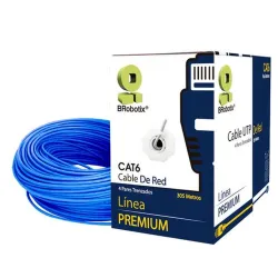 Bobina BRobotix 6006795 - Cat6 - UTP - 305m - 23AWG - Azul - 6006795