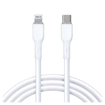 Cable BRobotix 6006818 - USB-C a Lightning - 1m - Blanco - 6006818