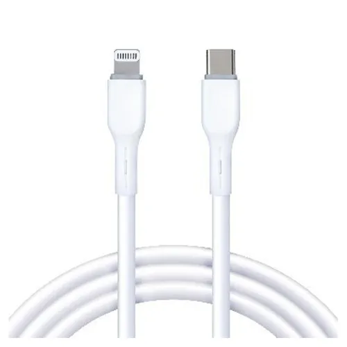 Cable BRobotix 6006818 - USB-C a Lightning - 1m - Blanco - 6006818