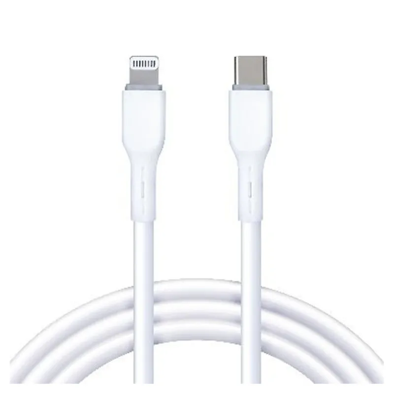 Cable BRobotix 6006818 - USB-C a Lightning - 1m - Blanco - 6006818
