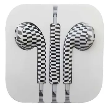 Auriculares BRobotix 611220 - Alámbrico - Micrófono 3.5 mm - Blanco con Negro - Para iPhone - 611220