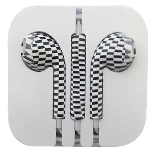 Auriculares BRobotix 611220 - Alámbrico - Micrófono 3.5 mm - Blanco con Negro - Para iPhone - 611220