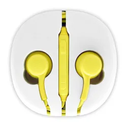 Audífonos BRobotix 611288-1 - Alámbricos - 3.5mm - 1 Mt - Amarillo - 611288-1