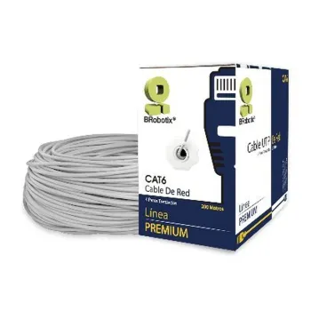 Bobina BRobotix - Cat6 - 200M - 23 AWG - Gris - 651190
