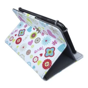 Funda para Tableta BRobotix 704543 - 7" - Folio - Vinipiel - Universal - Floral Love - 704543