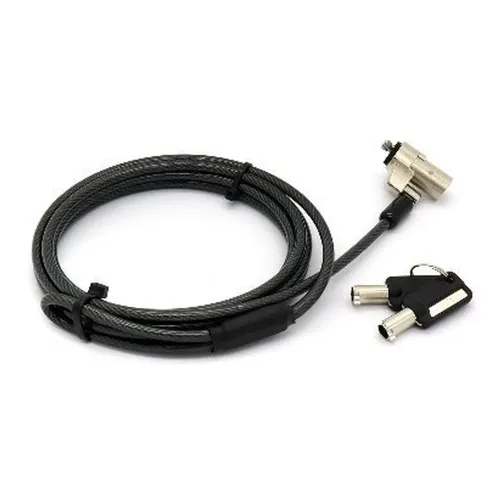 Candado BRobotix 764465 - Para Laptop - Llave Redonda - 1.8 M - Negro - 764465