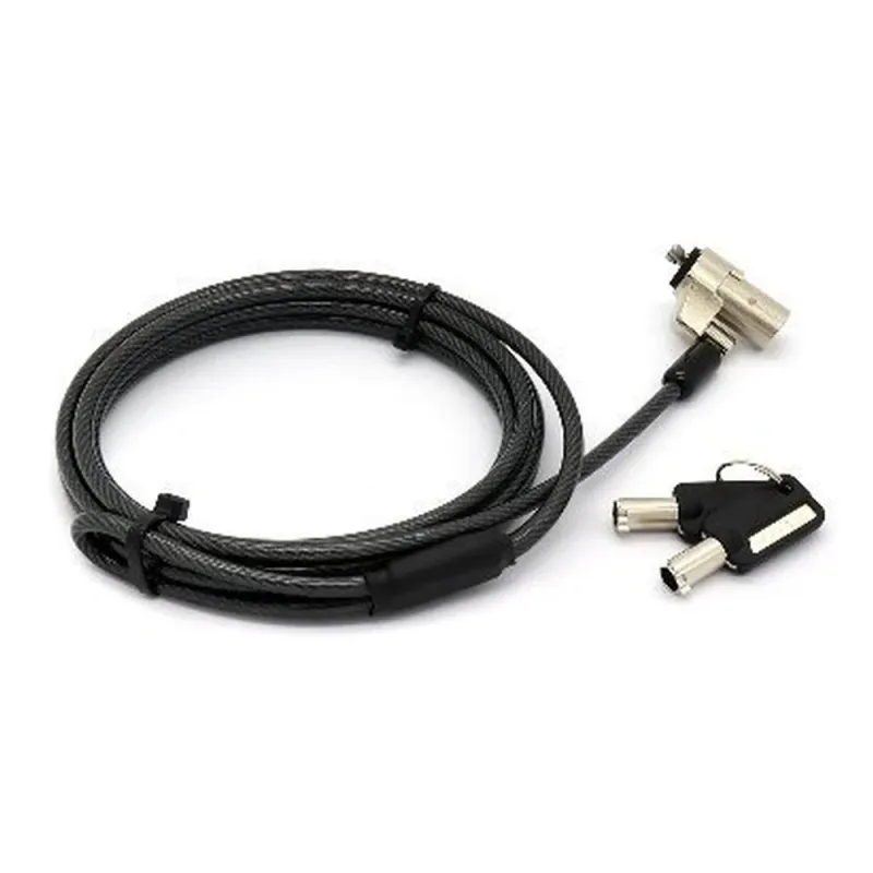 Candado BRobotix 764465 - Para Laptop - Llave Redonda - 1.8 M - Negro - 764465