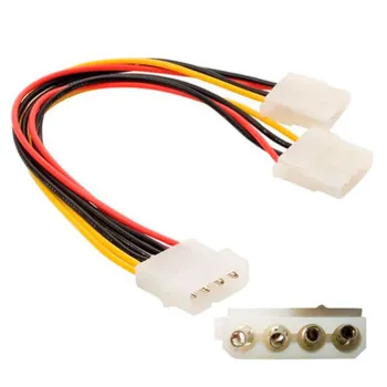 Cable de Alimentación Interna IDE BRobotix 20cm 1x5.25" Macho a 2x5.25" Hembra en Y - 8715