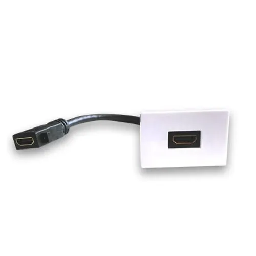 Adaptador HDMI BRobotix 938917 - HDMI - Hembra/hembra - Blanco - 938917 Adaptador HDMI BRobotix 938917 - HDMI - Hembra/hembra - Blanco - 938917