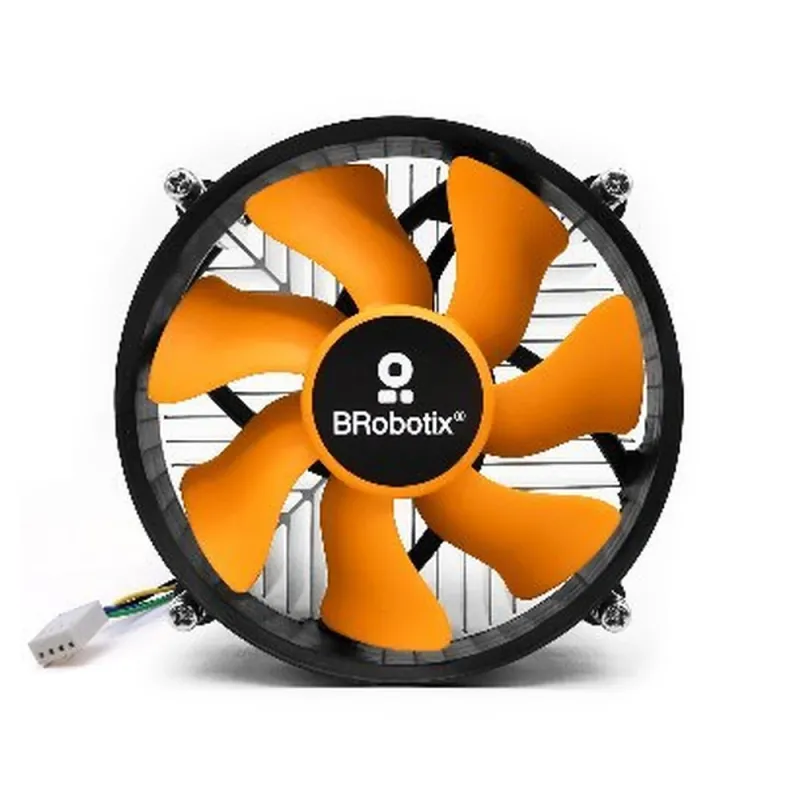 Disipador BRobotix 963005 - 4 Pines - 2200 RPM - Negro con Naranja - 963005