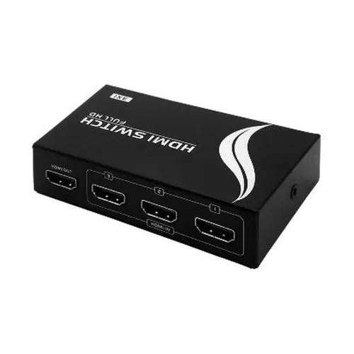 Multiplexor BRobotix 963272 - HDMI - 3 Dispositivos a 1 TV - Manual - Con Control Remoto - 963272