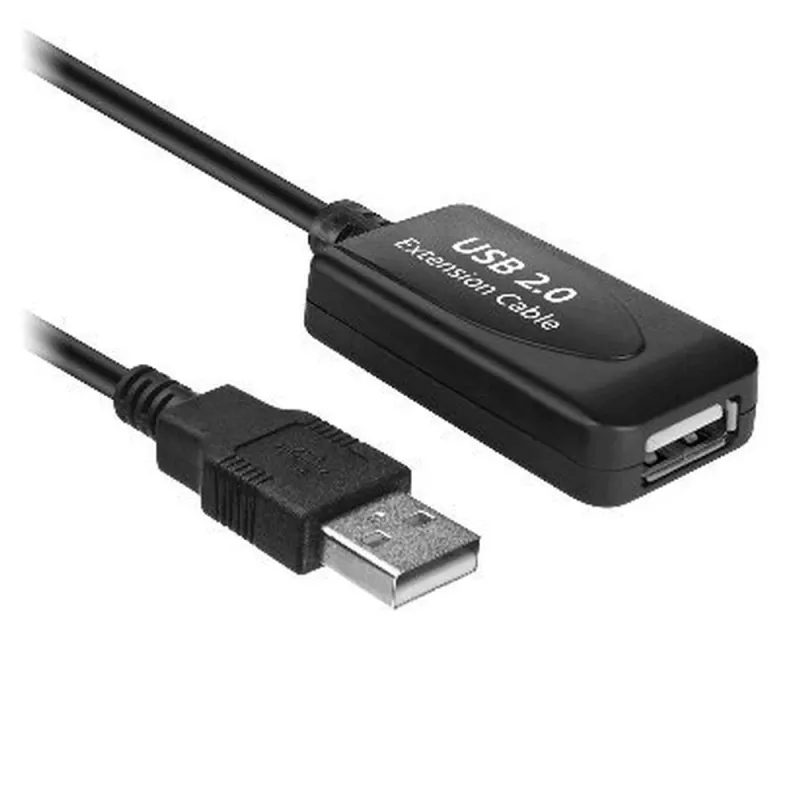 Extensión USB BRobotix 963869 - USB A a USB A - Macho a Hembra - 10 M - Negro - 963869