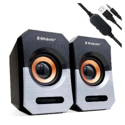 Bocinas para Computadora BRobotix - Alámbrica - 3.5 mm - 2W x 3W - 963913
