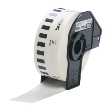 Cinta Brother Dk2214 Texto Negro Sobre Fondo Blanco 12Mm X 30.4Mts. Papel De Longitud Continua - DK2214