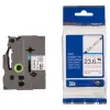 Cinta Brother HSE251 - Texto Negro sobre Fondo Blanco - 23.6mm x 1.5mts - Tubo Termoretractil - HSE251