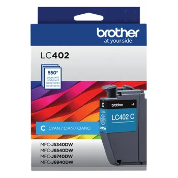 Tinta Brother LC402 - Cyan - Hasta 550 Páginas - LC402CS