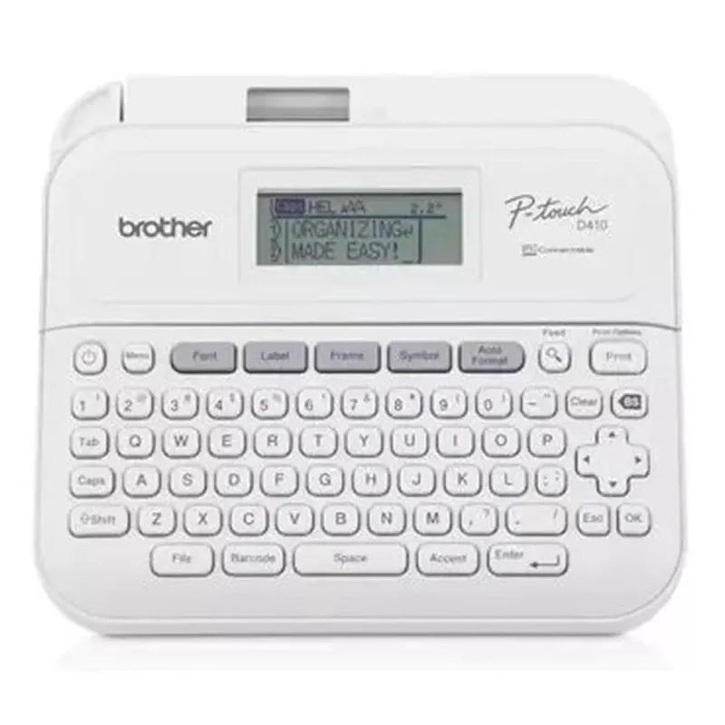 Rotuladora Portátil Brother PT-D410 - 50 Etiquetas - 20 mm/s - Para Cintas de 3.5 a 18 mm - PTD410