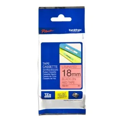 Cinta Brother TZE441 - Texto Negro sobre Fondo Rojo - 18 mm x 8mts. - Laminada - TZE441 Cinta Brother TZE441 - Texto Negro sobre Fondo Rojo - 18 mm x 8mts. - Laminada - TZE441