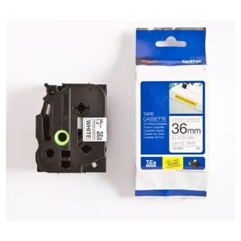 Cinta Brother TZES261 - Texto Negro sobre Fondo Blanco - 36mm x 8mts. - TZES261