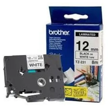 Cinta Brother TZES651 - Texto Negro sobre Fondo Amarillo - 24mm x 8mts. - Súper Adhesiva - TZES651