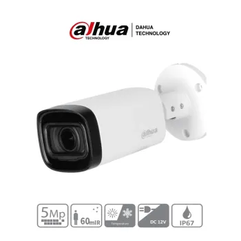 Dahua Hac-Hfw1500R-Z-Ire6 - Camara Bullet De 5 Megapixeles/ Lente Motorizado De 2.7 A 12 Mm/ Ir De 60 Mts/ Blc/Hlc/Dwdr/ Soporta: Cvi/Cvbs/Ahd/Tvi - - HFW1500R-Z-IRE6