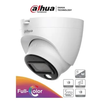 Cámara Domo Full Color 5Mp - Micrófono Integrado, Lente 3.6 Mm, Visión 88°. Ofrece Imagen A Color 24/7, Wdr Real 120Db, Leds Para 20 Metros, Ip67 - HAC-HDW1509TLQ-A-LED