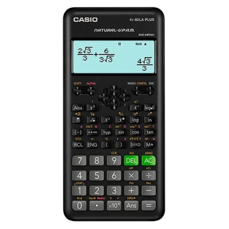 Calculadora Científica CASIO FX-82LAPLUS2 - 12 Dígitos - 252 Funciones - Negro - FX-82LAPLUS2-BK