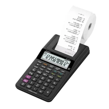 Calculadora CASIO HR-10RC - 12 Dígitos - Impresión en Negro - Rollo de 58 x 60 mm - HR-10RC
