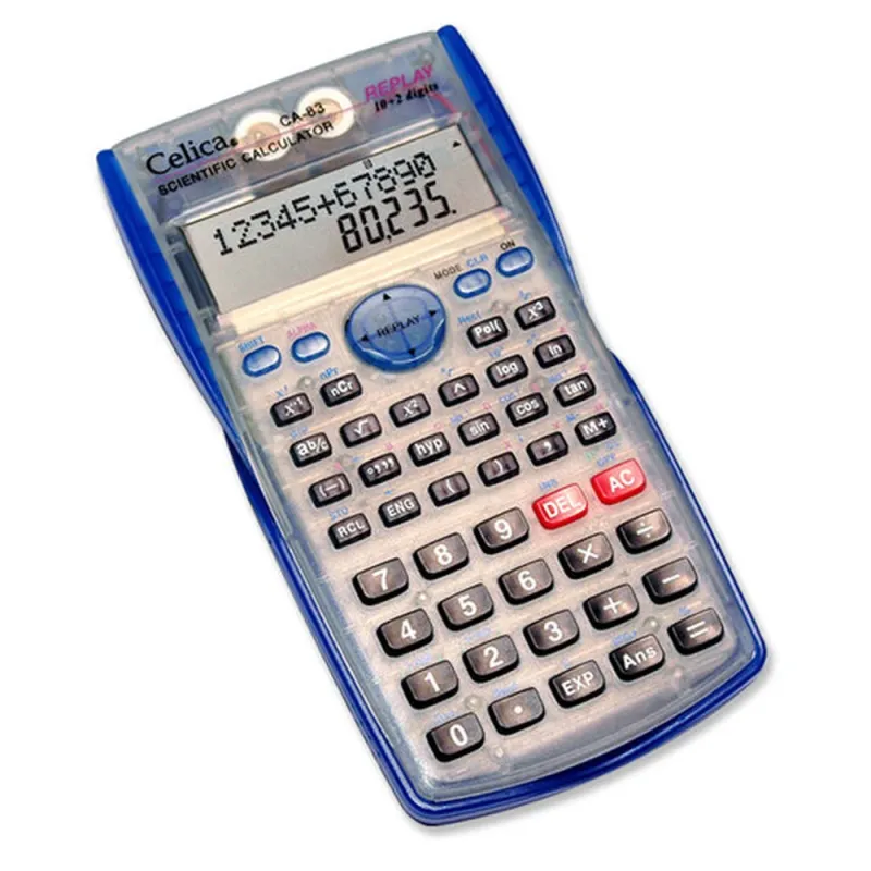 Calculadora Científica Celica CA-83 AZ - 10+2 Dígitos - 2 Líneas - 240 Funciones - Azul - CA-83 AZ