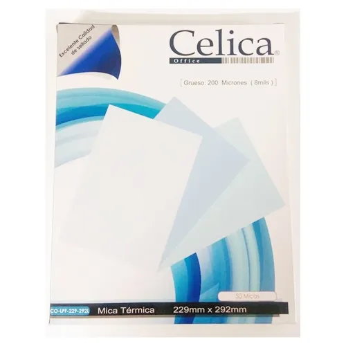 Mica Térmica Celica - Oficio - 229 x 368 mm - 50 Micas - CO-LPF229-368FC Mica Térmica Celica - Oficio - 229 x 368 mm - 50 Micas - CO-LPF229-368FC