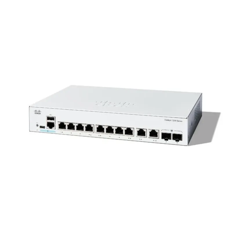 Switch Cisco C1200-8T-E-2G - Gigabit Ethernet - 8 Puertos - 2 Puertos SFP - Gestionado - C1200-8T-E-2G