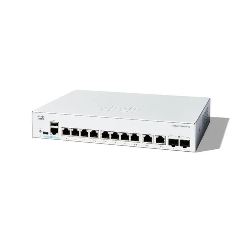 Switch Cisco C1300-8T-E-2G - Gigabit Ethernet - 8 Puertos - 2 Puertos SFP - Gestionado - C1300-8T-E-2G