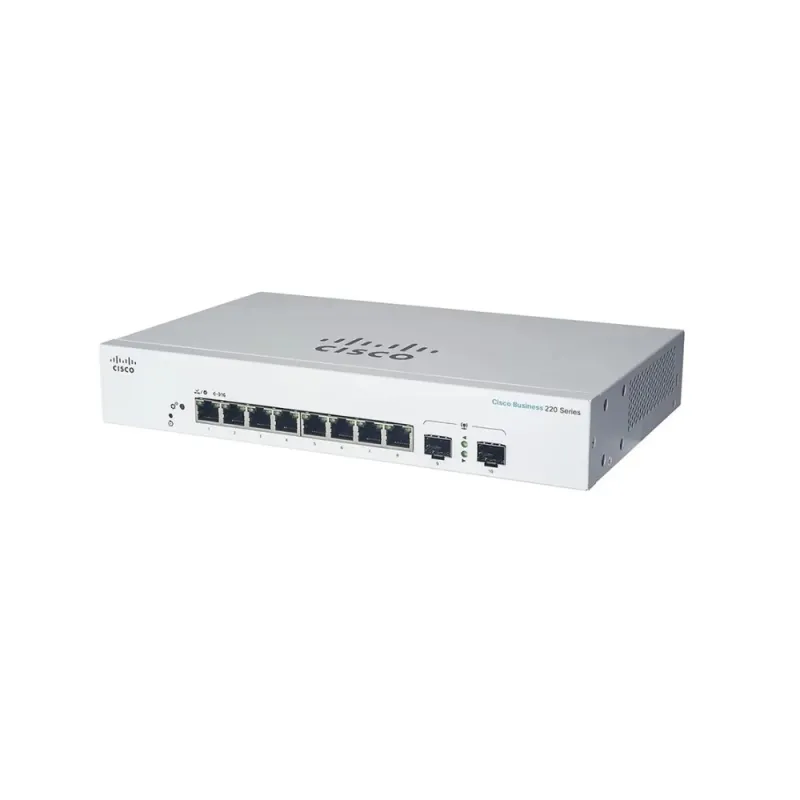 Switch Cisco CBS220-8T-E-2G - 10 Puertos - 8 Puertos RJ-45 - 2 Puertos SFP - CBS220-8T-E-2G-NA