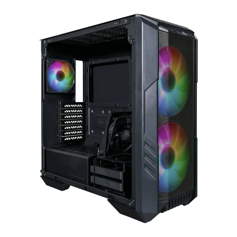 Gabinete Gamer Cooler Master HAF 500 - Media Torre - ATX/Micro ATX/ITX - 3x Ventiladores - Panel Lateral - Negro - H500-KGNN-S00