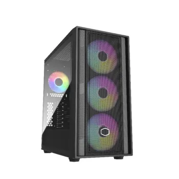 Gabinete Gamer Cooler Master MasterBox 600 - Media Torre - ATX/Micro ATX/E-ATX/ITX - 4x Ventiladores - Panel Lateral - MB600-KGNN-S00