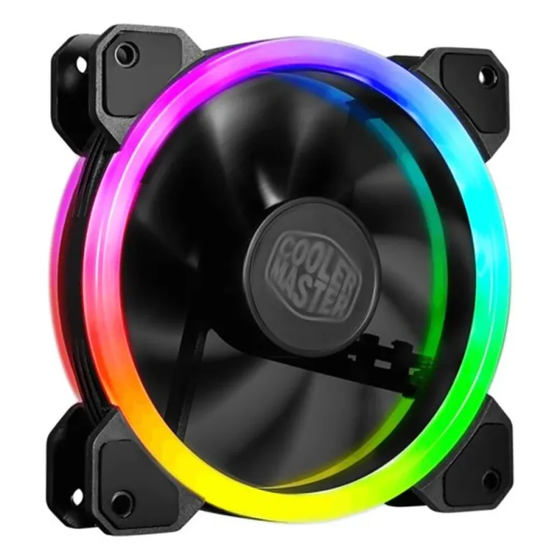 Ventilador Cooler Master Masterfan MF120 S2 - 120mm - 1200 RPM - 3 Pines - RGB - MFW-B2DN-12NFA-S2